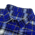 Custom Logo Mens Winter Retro Flannel Checked Shirt